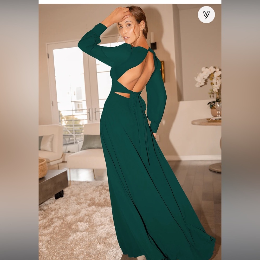 Forest green dress in 1X